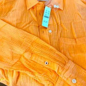 Gauze orange brand new J.Crew Women’s Shirt